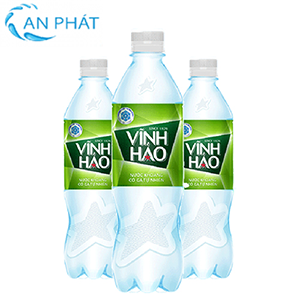 Nước khoáng Vĩnh Hảo có gas 500ml không đường tốt cho sức khỏe 