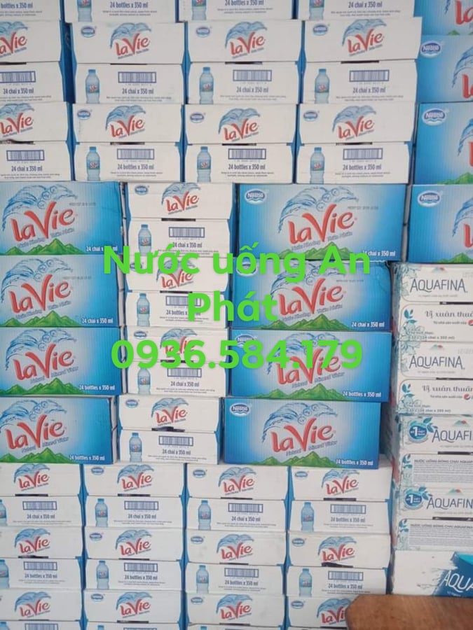 Nước suối thùng lavie 350ml, 500ml chất lượng, uy tín tại tphcm