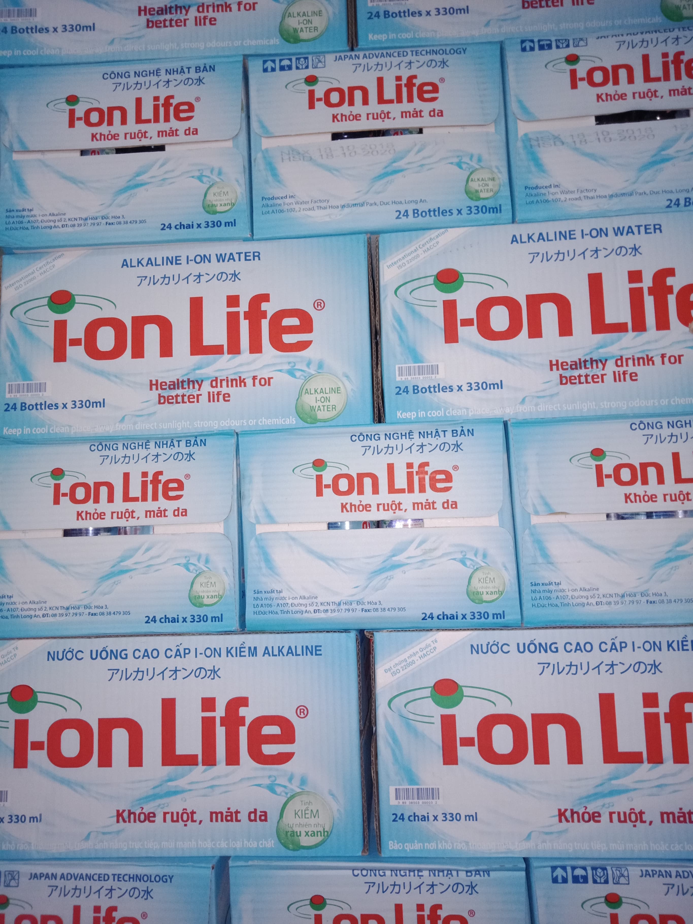 Nước uống ion life 450ml thùng 24 chai tại đại lý nước  quận 9