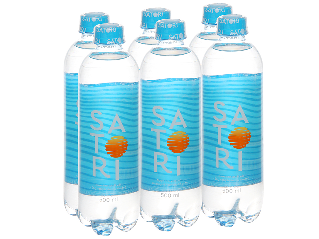 Nước suối Satori 350ml thùng 24 chai cung cấp tại đại lý nước Gò Vấp